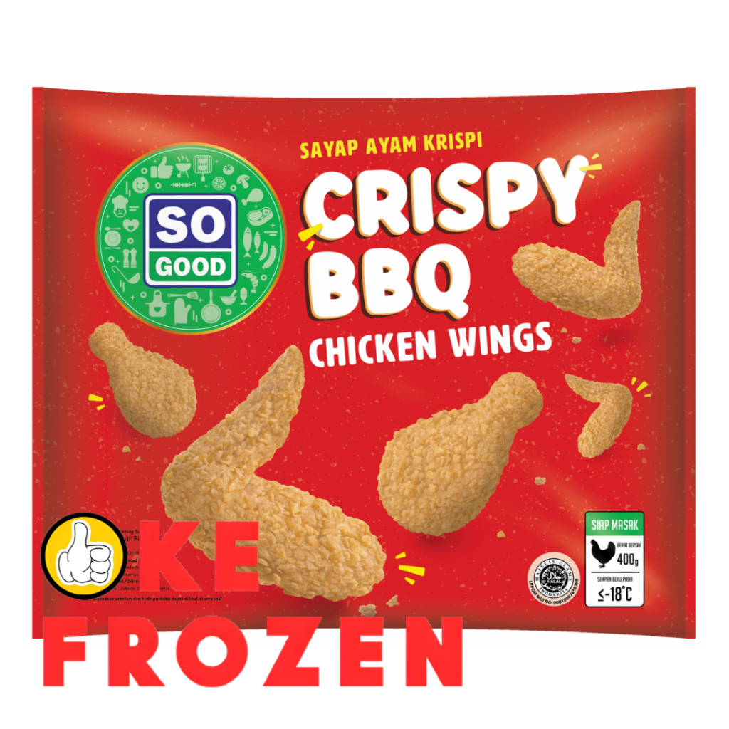 

SO GOOD CRISPY BBQ CHICKEN WINGS 400GR / SAYAP AYAM KRISPI