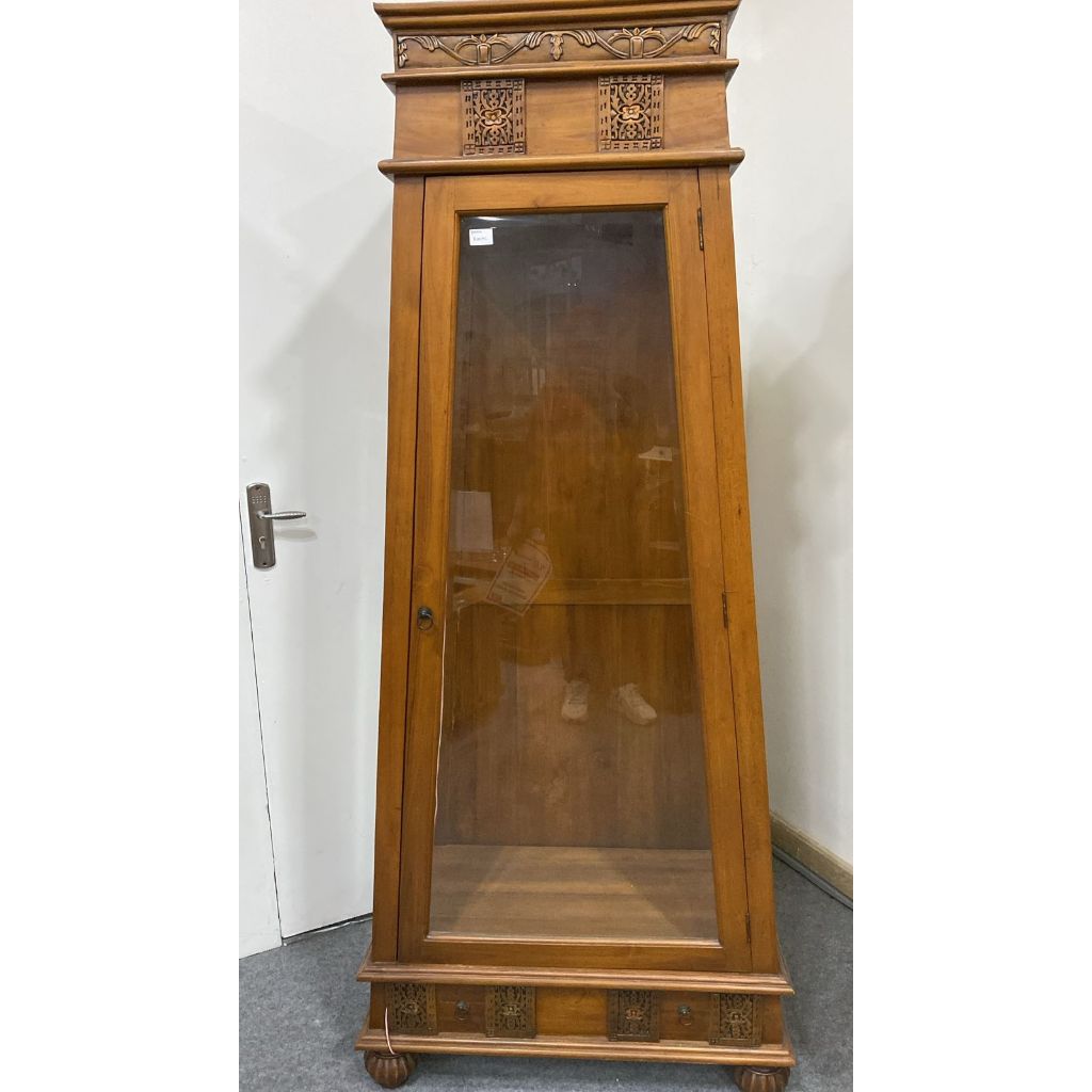 Lemari pajangan 1 pintu full kaca