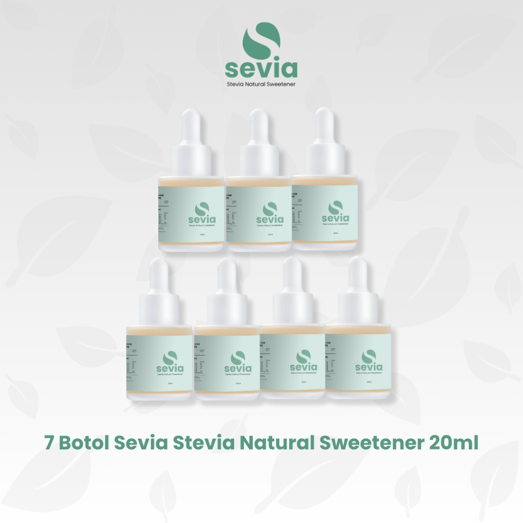 

7 Botol Sevia Stevia Natural Sweetener 20ml Pemanis Alami 0 Kalori Pengganti Gula dari Daun Stevia