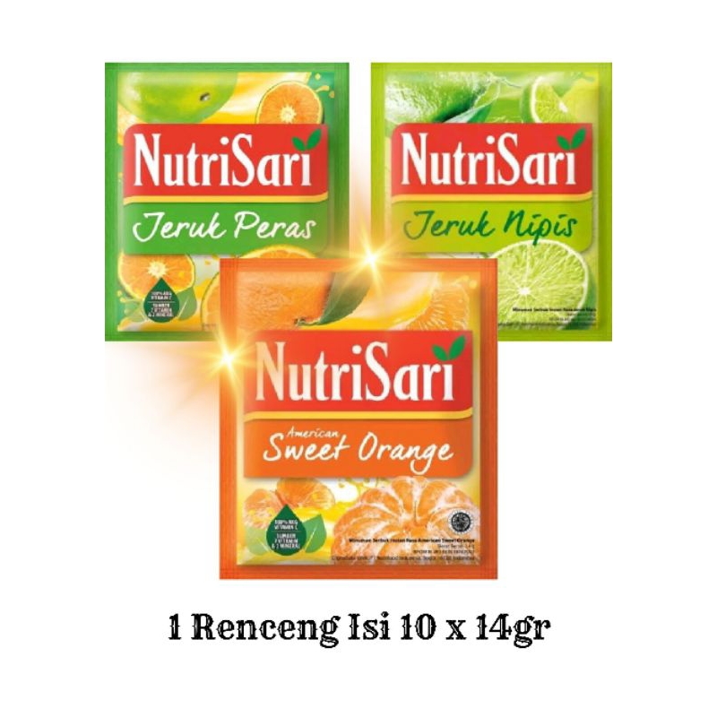 

Nutrisari 1 Renceng isi 10 Sachet x 14gr