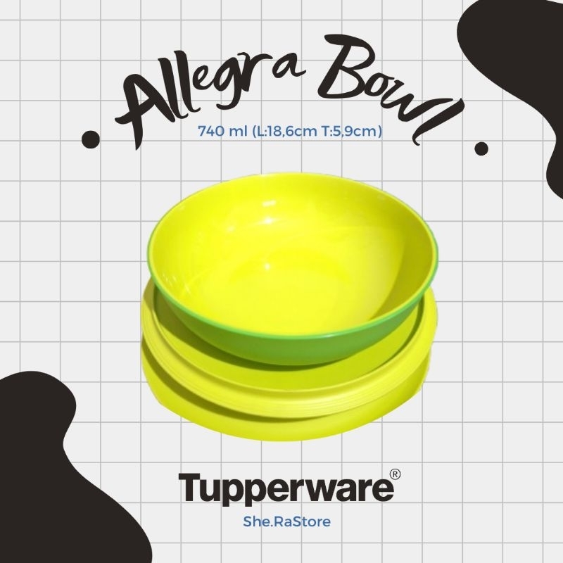Allegra Bowl Hijau Tupperware - Mangkok