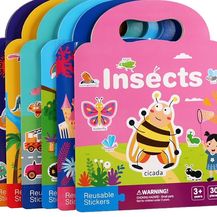 

KI3 Reusable Sticker Book Theme Edukasi Buku Stiker Tempel Aktivitas Anak