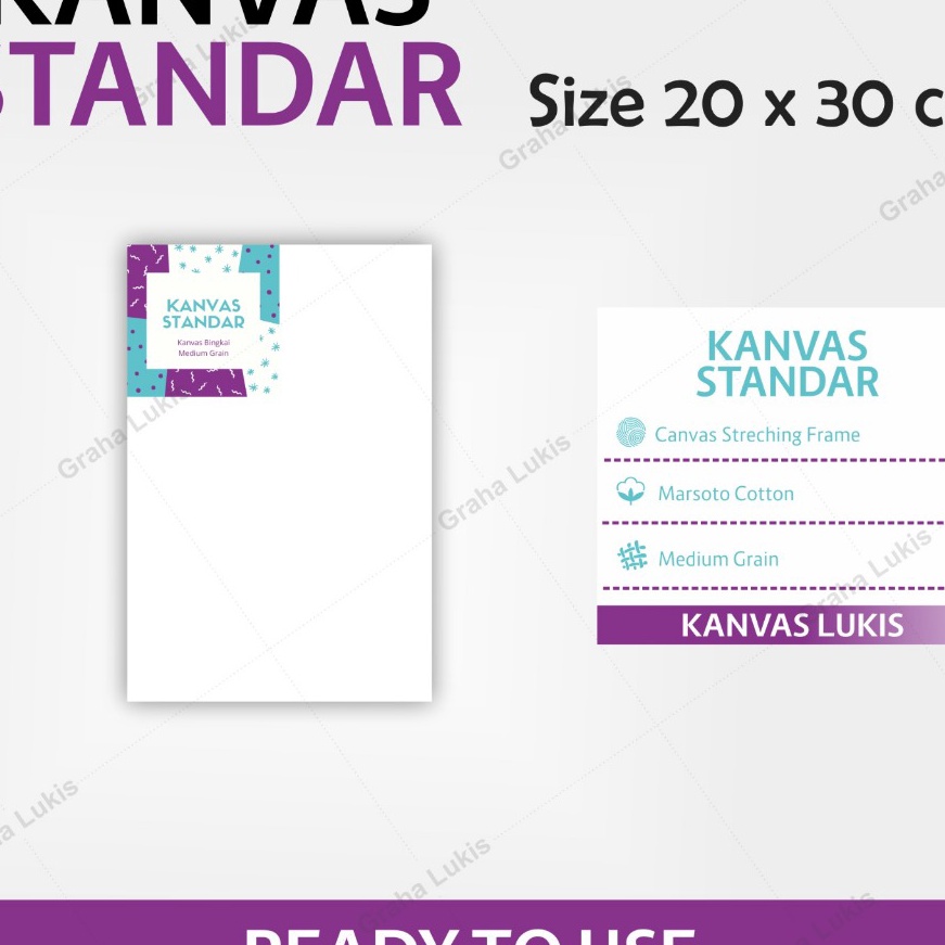 

Termurah Kanvas Standar Graha Lukis 2X3 cm