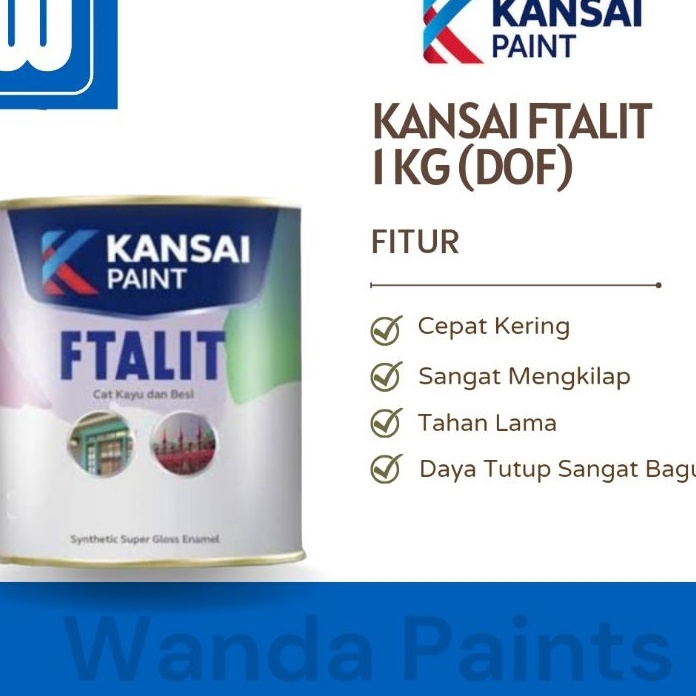 

Hemat CAT SYNTHETIC KANSAI FTALIT 1 KG WARNA DOF