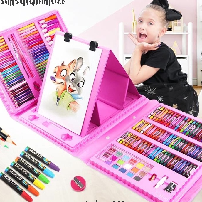 

HJ6 Crayon Warna 2pcs Set Alat Menggambar Melukis Anakanak Crayon Cat Air Pensil Lkp