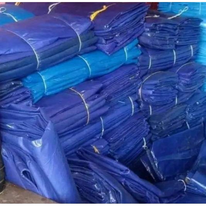 terpal bekas satu kali pakai.masih bagus dan layak pakai ukuran 4x6 meter