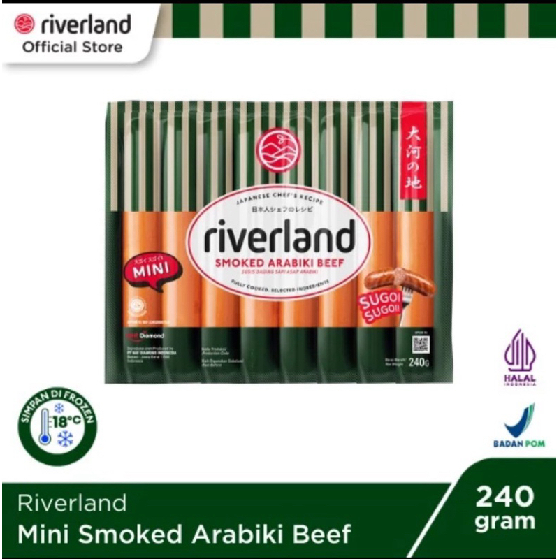 

Riverland smoked arabiki Beef sausage 240gr sosis ala Jepang