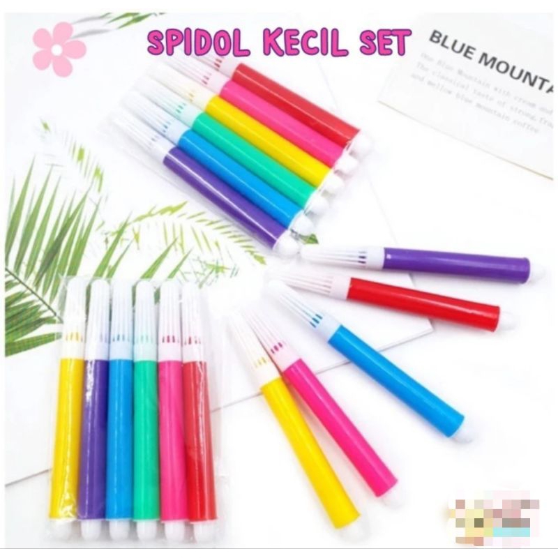 

Spidol Mini Set isi 6 warna warni
