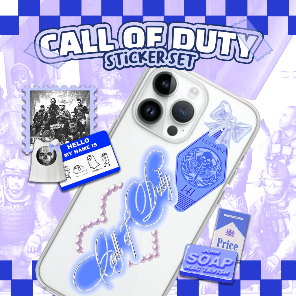 

CALL OF DUTY blue coquette sticker pack