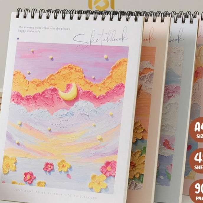 

Hemat Buku Gambar A4 Sketchbook Buku Sketsa Aesthetic lTebal Vertikal Jilid Spiral 45 Lembar9 Halaman