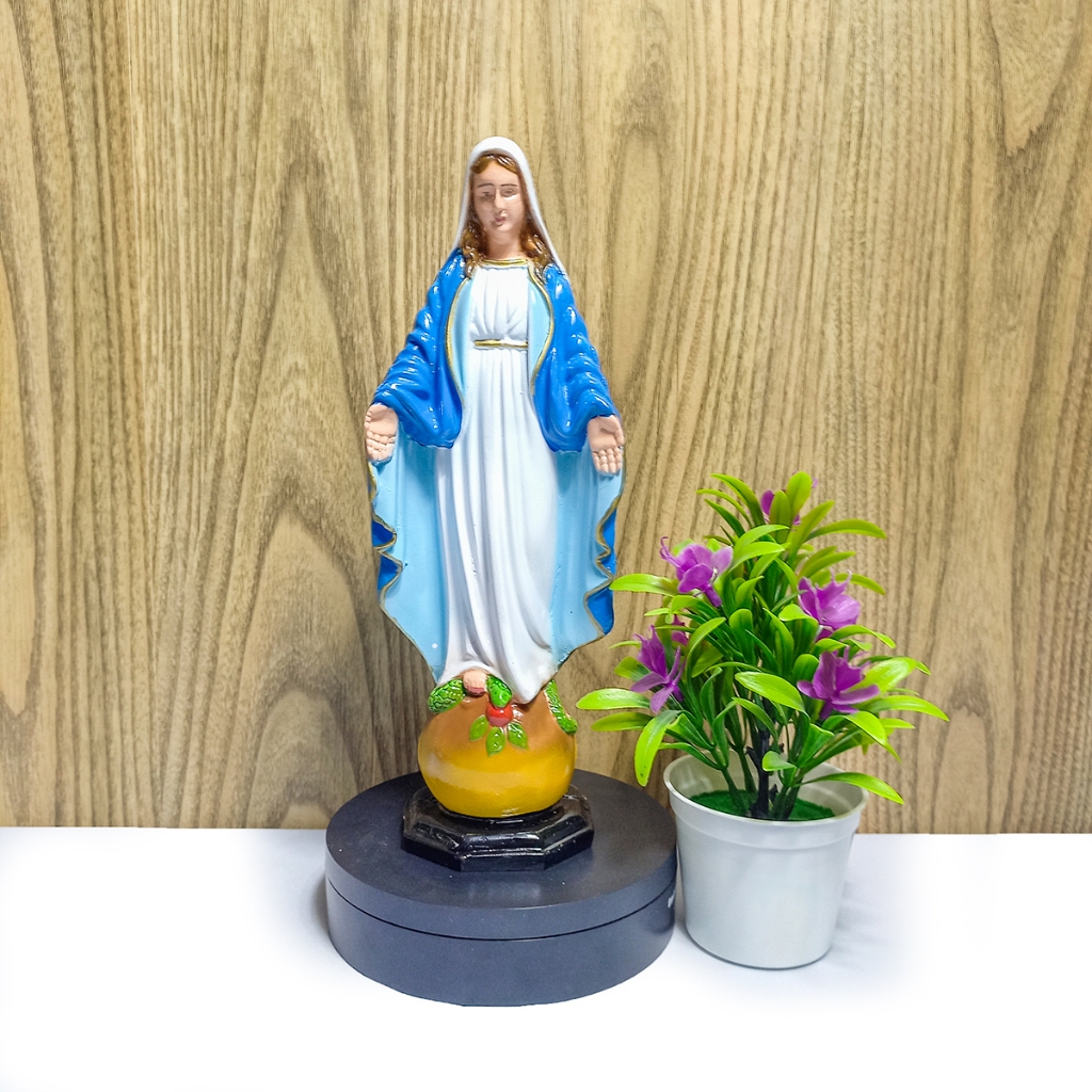 Patung Bunda Maria 25 cm/Patung Maria Tangan Terbuka/Aneka Patung Bunda Maria Katolik