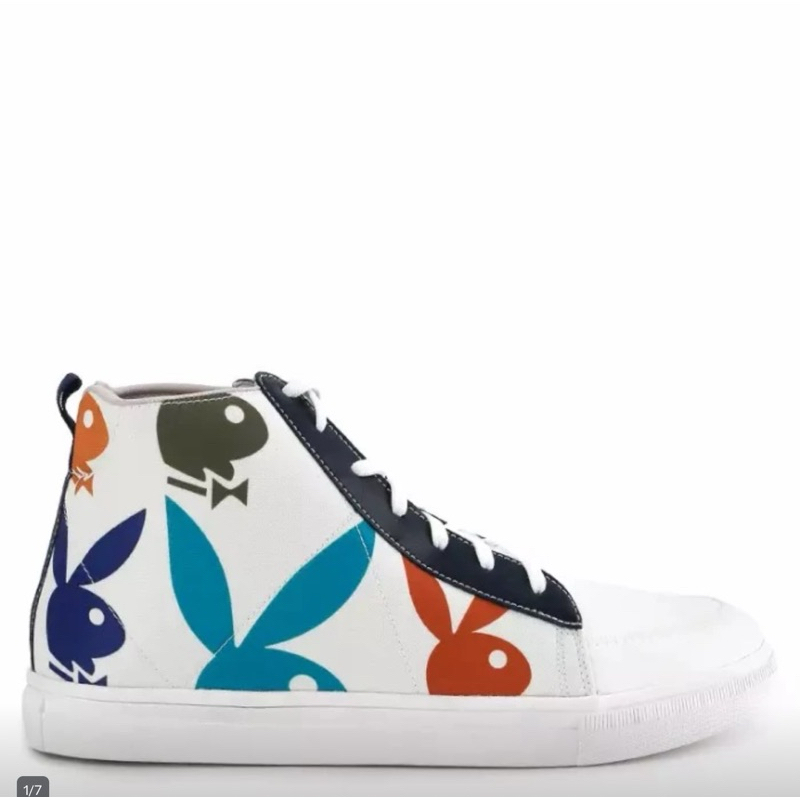 PSPGN.CO | original branded playboy algo sepatu wanita sneakers hi cut lace up kasual street retro