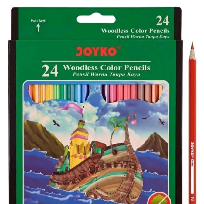 

Pilihan Pensil Warna 24 Joyko CP14 Woodless Color Pensil Hexagonal Grip