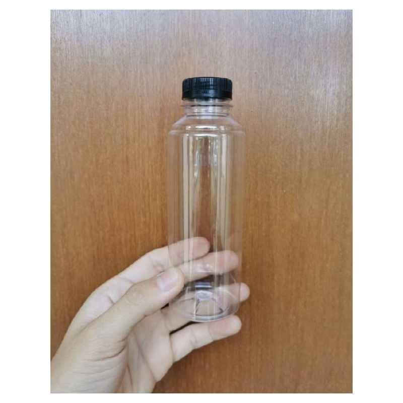 Botol minum plastik 250 ml bulat/ Botol plastik bening 250 ml/ Botol jus / Botol kopi bulat 250 ml