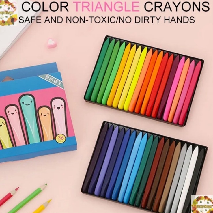 

KI3 NS BS COD BRG REDI BUKAN PO CRAYON ANAK TRIANGULAR NON TOXIC ISI 24PCS CRAYON WATEROOF