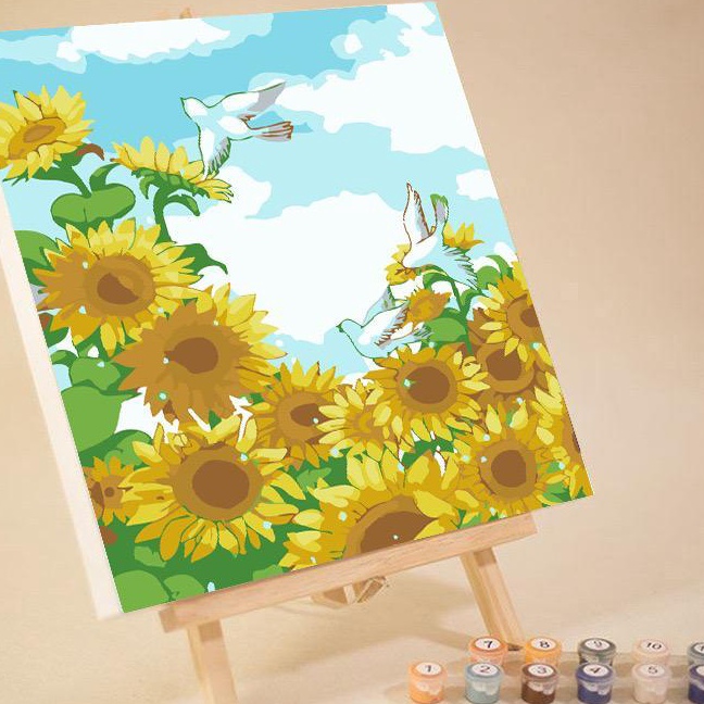 

Langka diy canvas painting number karakter anime kartun bunga alam