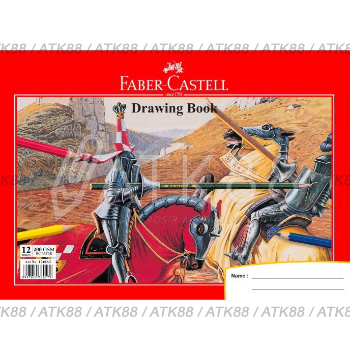 

KF7 Faber Castell Art Sketch Pad Drawing Book A3