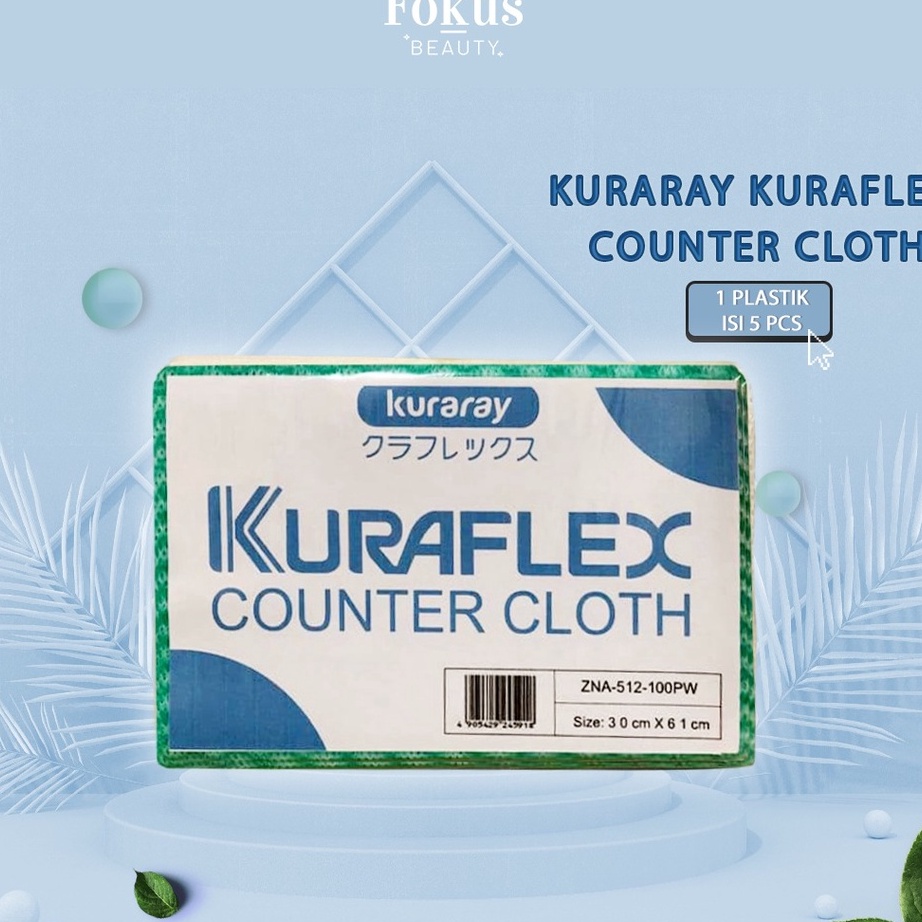 DISKON MENGEJUTKAN Kuraray Kain Lap KURAFLEX Counter Cloth  isi 5 pcs