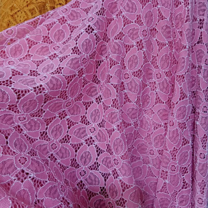 Kain - Kain Katun Brokat Motif Bunga - Kain Brokat Prada - Kain Meteran | Harga Per Setengah Meter