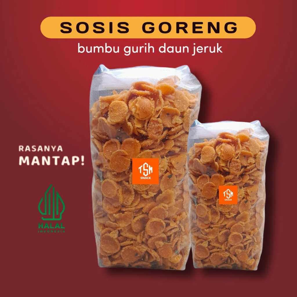 

Sosis Goreng 1 Kg Bumbu Original Gurih Daun Jeruk / Sosreng Cemilan Food Snack