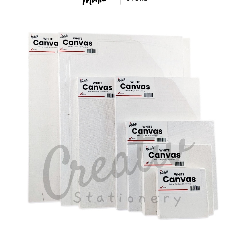 

FG2 Kanvas Lukis Painting Canvas Sudah Gesso 3X3 3X4 4X4 Cm MAKETH