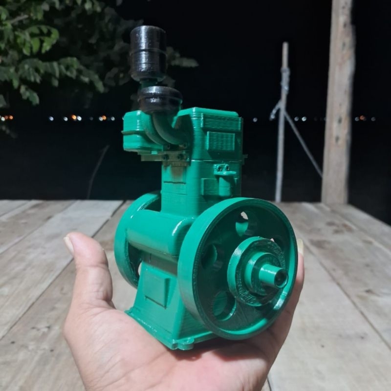 miniatur mesin diesel Lister Pakistan bisa dioleng