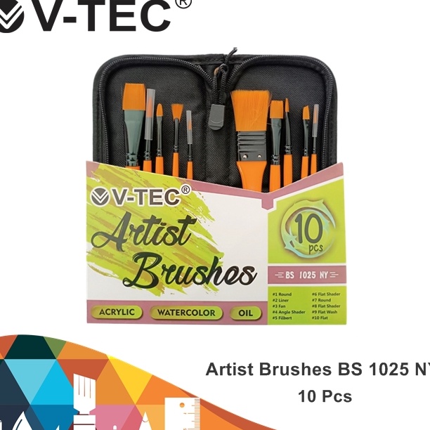 

KP8 VTec Artist Brushes BS 125 NY Kuas Lukis Kuas VTec Artist Brush Kuas Set