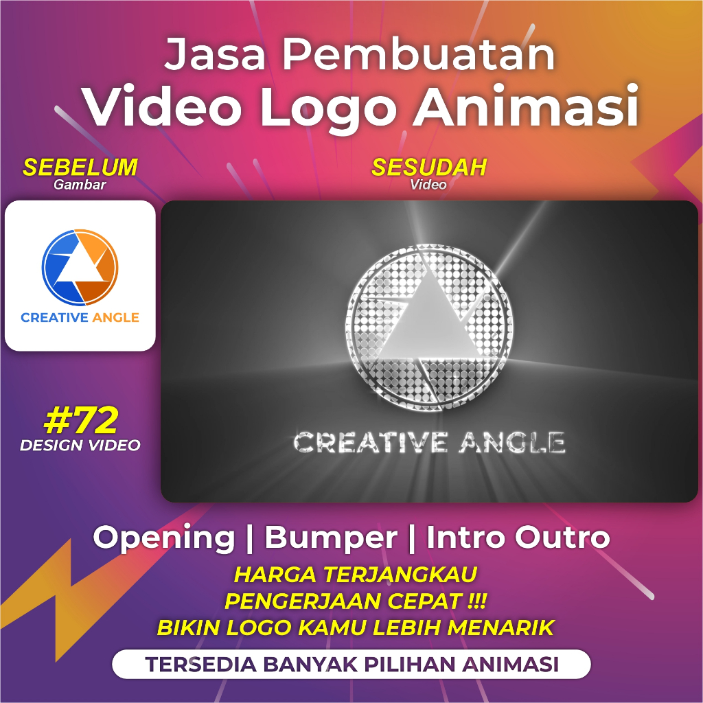 Jasa Edit Video Animasi Opening Intro Outro UMKM Perusahan Organisasi Instansi