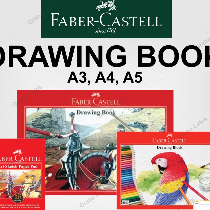 

HJ6 Faber Castell Sketch Book Drawing Book A5 A4 A3