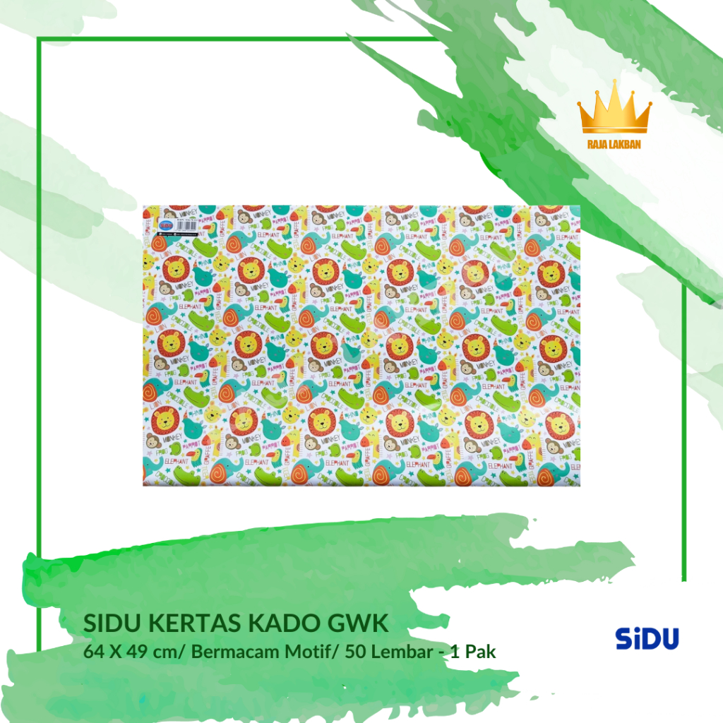 

Kertas kado motif SIDU GWK 64 X 49 cm - Pak (50 Lembar)