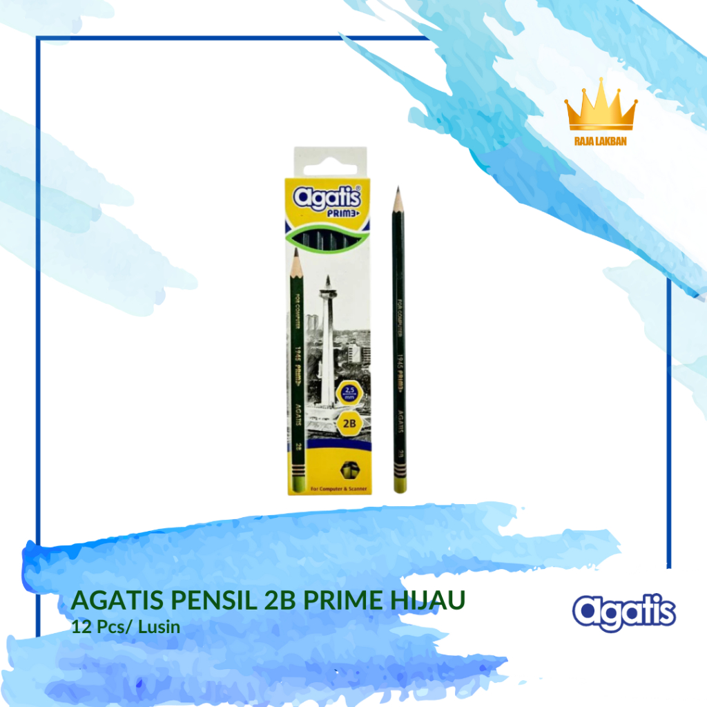 

Pensil Serut Kayu Agatis Pensil 2B Prime Hijau - Lusin