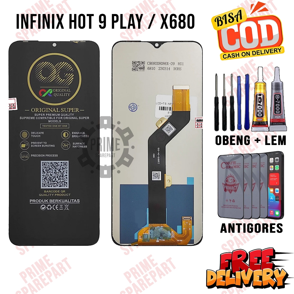 Lcd INFINIX HOT 9 PLAY / X680 Original Oem Lcd Touchscreen INFINIX HOT 9 PLAY / X680 Fullset