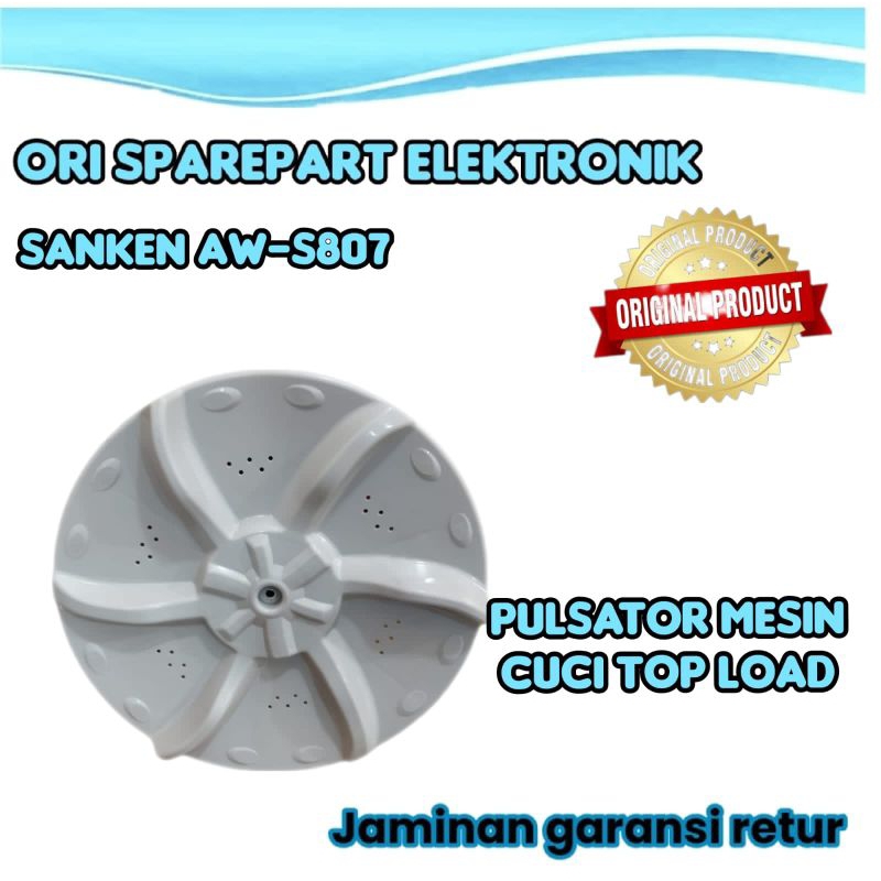 pulsator mesin cuci top load sanken tipe aw-s807