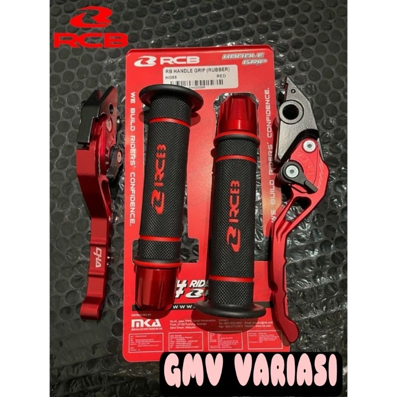 GMV VARIASI - Handgrip RCB Original HG55 + Jalu Stang CNC + Handle Rem Stelan CNC  Handgrip Motor Nm