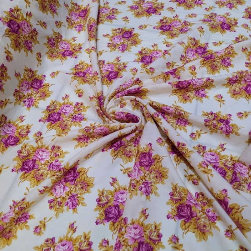 kain katun Paris motif - kain katun Paris premium motif bunga - katun Paris motif