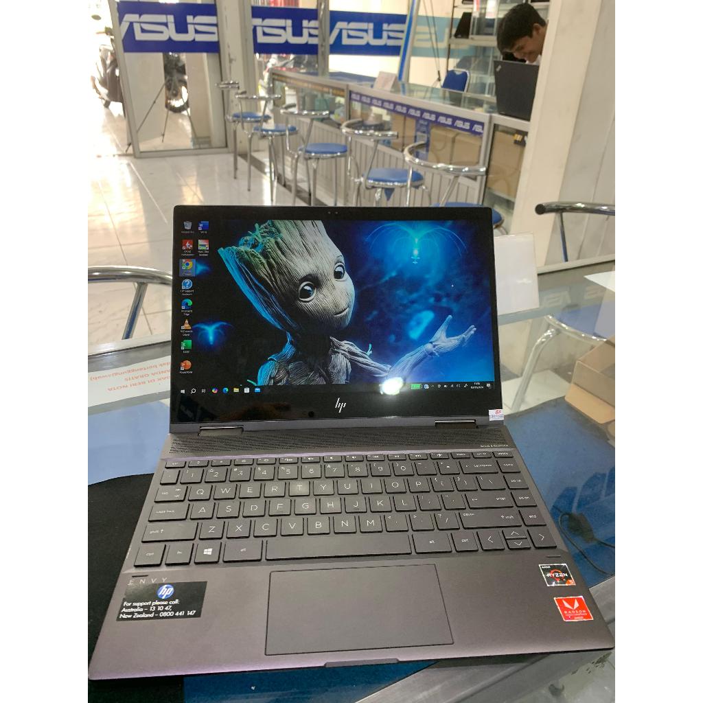 HP ENVY X360 Touchscreen flip360 Ryzen 5 ram 8GB/ssd 256GB keyboard backlight MURAH LIKENEW