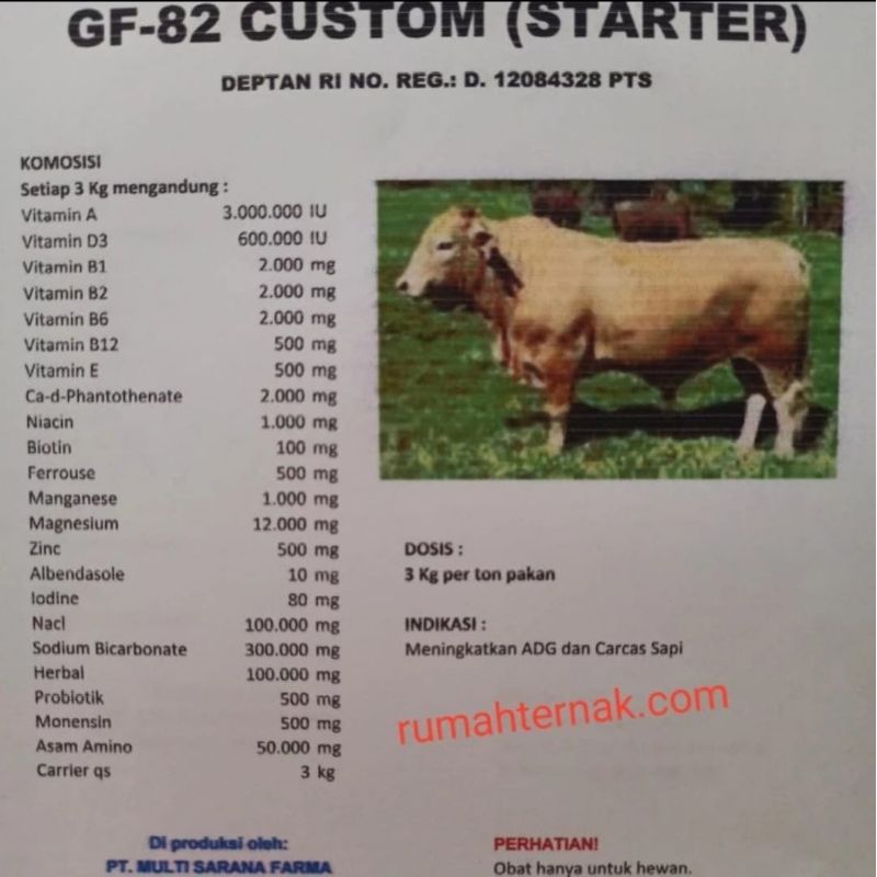 Premix Sapi Potong GF-82 custom (STATTER) 25 kg