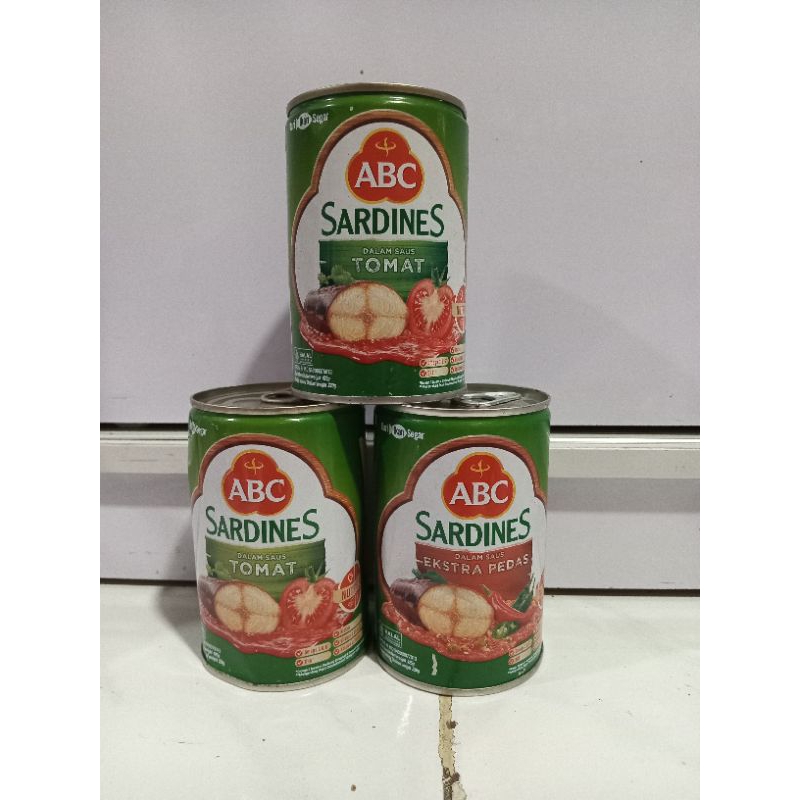 

ABC Sardines Dalam Saus Tomat 425gr(mines kaleng agak penyok sedikit)