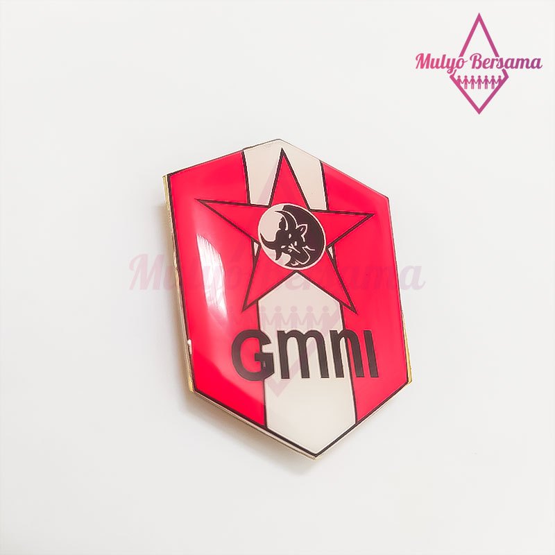 Pin Gerakan Mahasiswa Nasional Indonesia Pin Bros Logo GMNI - Mulyo Bersama