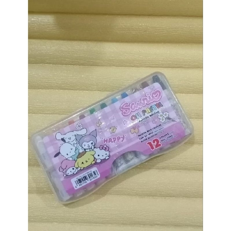 

CRAYON 12 WARNA / CRAYON OIL PASTEL /KRAYON SANRIO / KRAYON MINI