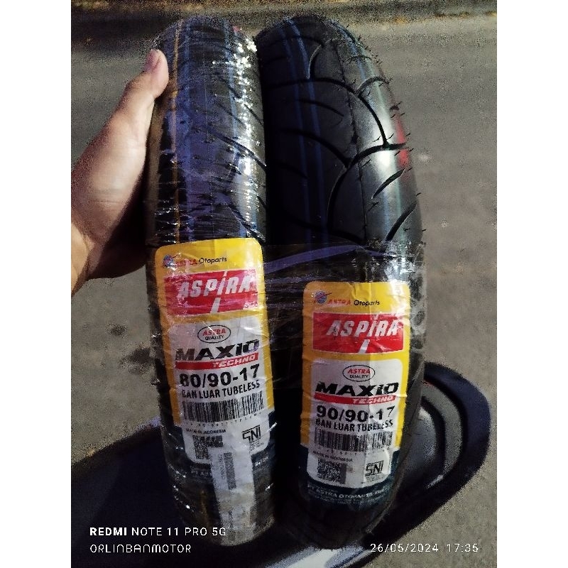 BAN BAN SET ASPIRA VIXON OLD/BAN TUBLES KOMPLIT YAMAHA VIXON OLD/BAN LENGKAP UP SIZE SATRIA FU/BAN U