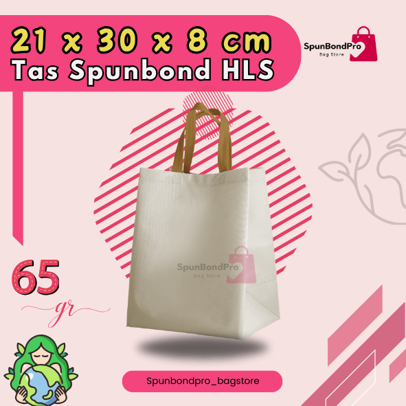 

TAS SPUNBOND HANDLE LIPAT SAMPING (HLS) 21X30X8 CM 65GR POLOS UNTUK TAS SOUVENIR, SYUKURAN, MENGENANG, PROMOSI, BANSOS,DLL