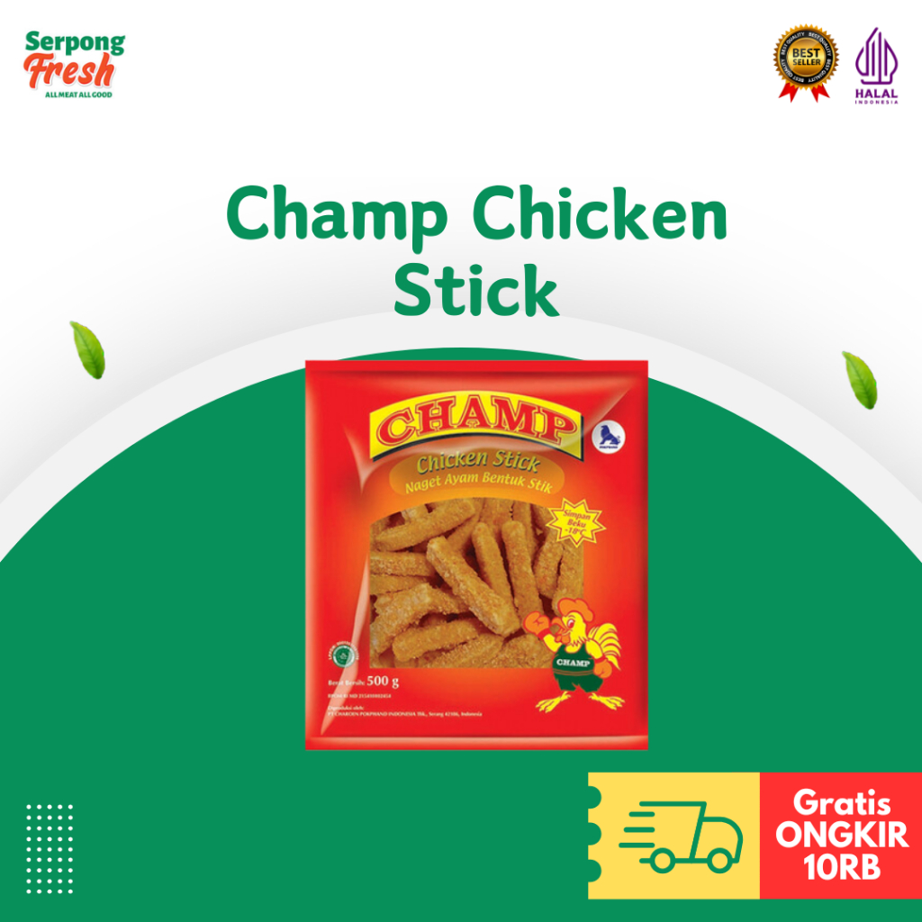 

Champ Chicken Stick / Naget Ayam Kombinasi Bentuk Stik