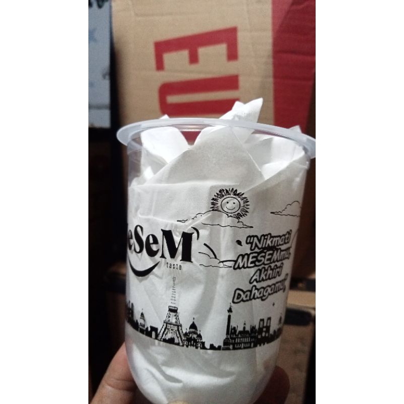 SABLON CUP 14 OZ OVAL 8 GRAM MEREK SAP MURAH