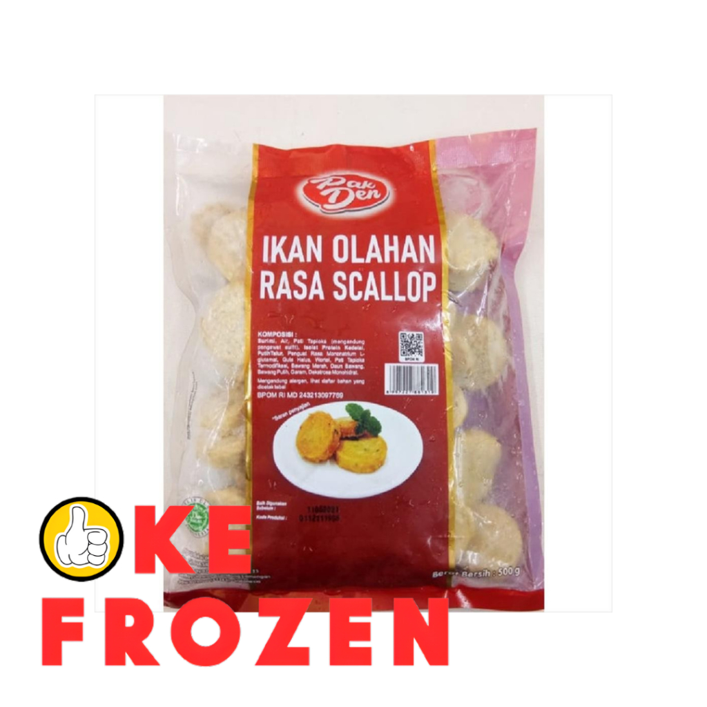 

PAKDEN IKAN OLAHAN RASA SCALLOP 500GR IKAN OLAHAN BASO IKAN BENTUK