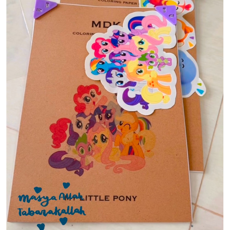 

MDK PAKET Kertas Mewarnai MANILA TEBAL tema LITTLE PONY isi 15 lembar