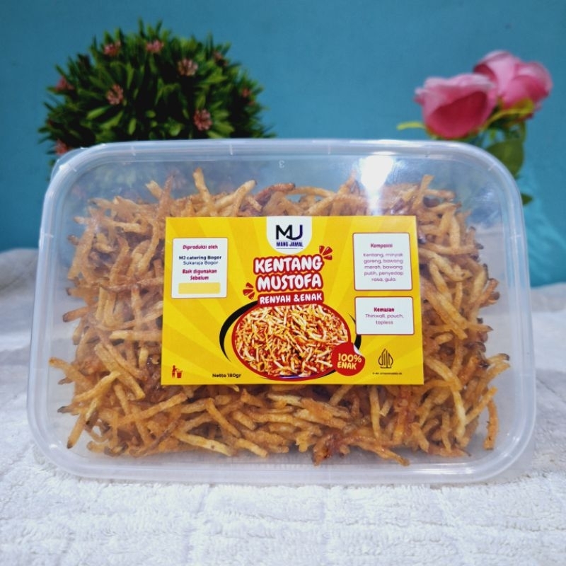 

Mj kentang mustofa original 500g kering kentang snak renyah keripik kentang