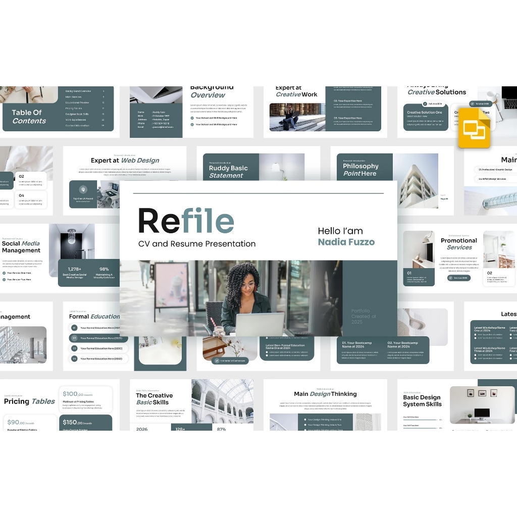 Presentasi Portofolio dan CV | Power Point | Keynote | Business Plan | Google Slides | PPT | PORTOFO