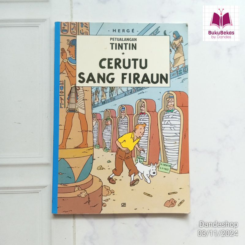 Petualangan Tintin Cerutu Sang Firaun - Komik Klasik Eropa by Herge - Bekas Preloved Tin Tin