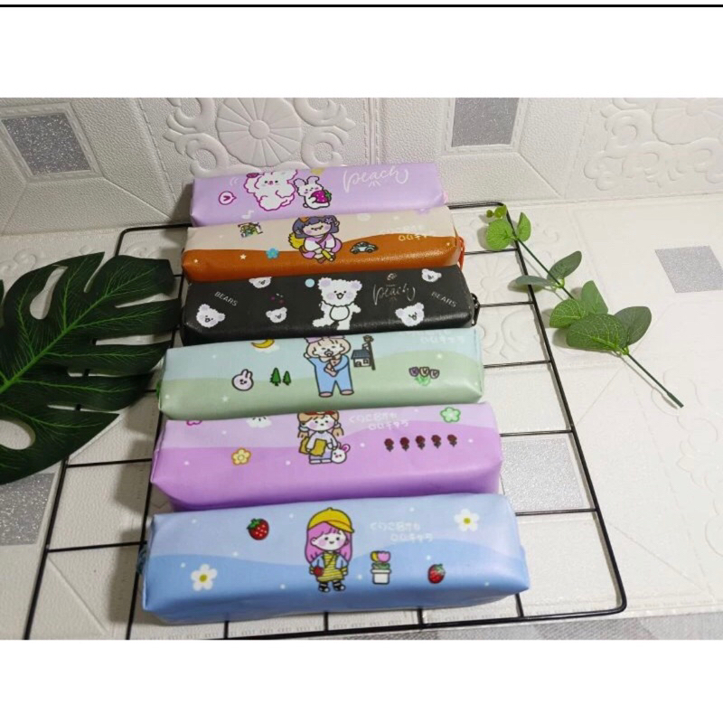 

Tempat pensil tepak karakter lucu girl bear tempat pensil murah